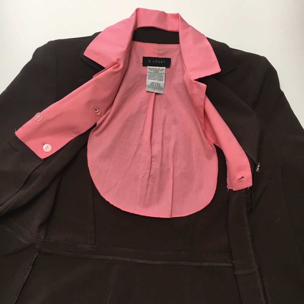 B. Smart 2-pc Brown Skirt Suit, sz 6 - Picture 2 of 7